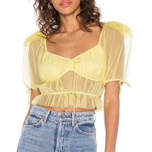 For Love and Lemons Sunshine Crop Top